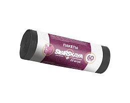 Мешки для мусора 50 л, черные, в рулоне 20 шт., ПНД, 10 мкм, 700х600 мм, SIBIRSKAYA, 101-006 S в Абакане