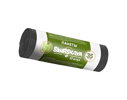 Мешки для мусора 30 л, черные, в рулоне 25 шт., ПНД, 7 мкм, 580х480 мм, SIBIRSKAYA, 101-003 S в Абакане