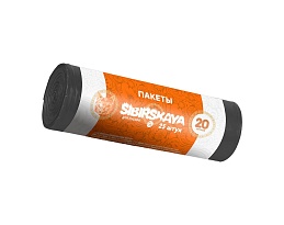 Мешки для мусора 20 л, черные, в рулоне 25 шт., ПНД, 6 мкм, 420х450 мм, SIBIRSKAYA, 101-001 S в Абакане