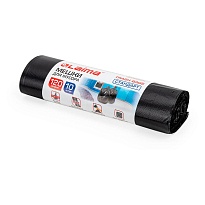 Мешки для мусора 120 л, черные, в рулоне 10 шт., ПНД, 14 мкм, 1100х700 мм, LAIMA, 601385 в Абакане