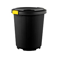 Мусорный бак с крышкой - воронкой 105 л темно-серый 105 темно-серый в Абакане