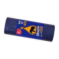Мешки для мусора 240 л, синие, рулон 10 шт., ПВД 36 мкм, 1350х900 мм, Уфа Пак, МВ1854 (МВ 240-10с) в Абакане