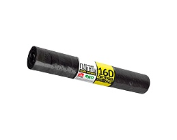 Мешки для мусора 160 л, черные, в рулоне 25 шт., ПВД, 40 мкм, 1100х800 мм, GRIFON, 101-030 в Абакане