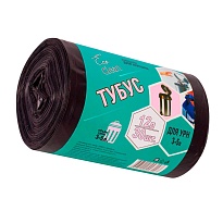 Мешки для мусора 12 л, черные, в рулоне 30 шт., ПНД, 6 мкм, 550х320 мм, Концепция Быта Tubus, 604936 в Абакане
